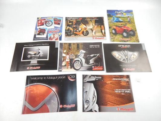 8 MALAGUTI DEALER BROCHURE 1990-2000's SCOOTER FANTOM CENTRO GRIZZLY BLOG ITALY - MotoRaider