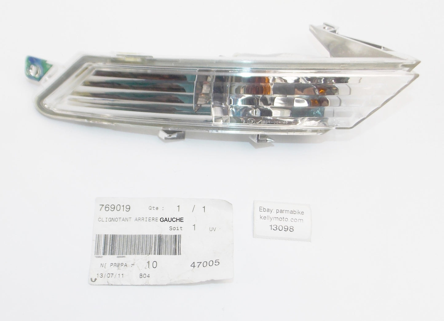 OEM PEUGEOT 2006/2014 GEOPOLIS 250 TURN SIGNAL LEFT REAR CLEAR BLINKER  # 769019 - MotoRaider