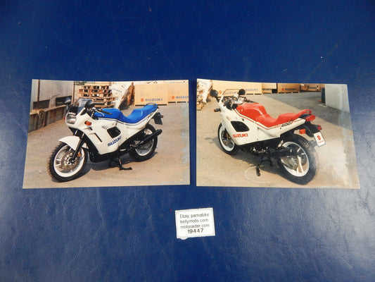 2 ORIGINAL DEALER PHOTOS 7.25"x5" 1988 SUZUKI GSX 600-F VINTAGE JAPAN - MotoRaider