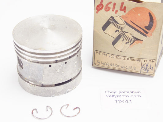 NOS DINAMIN PISTON + CLIPS 61.4 mm GILERA 150 cc STROKE MOTOR ENGINE - MotoRaider