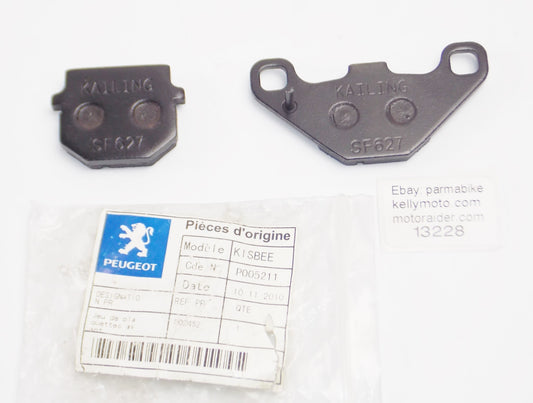 OEM PEUGEOT 2010 KISBEE RS/2016 KISBEE 4TA OY D FRONT BRAKE PAD PLATES #  802452 - MotoRaider