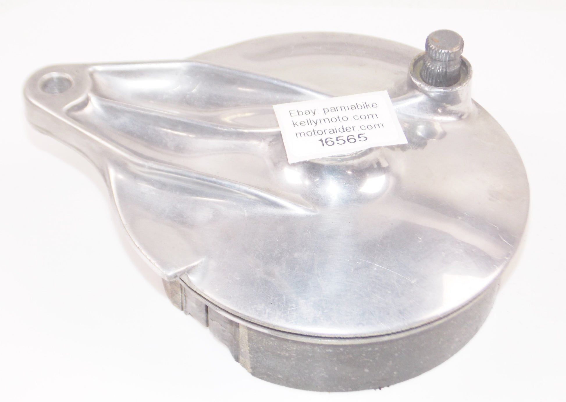 REAR WHEEL HUB PLATE BRAKE SHOES CARRIER VINTAGE HONDA OD=125mm SCOOTER MOPED - MotoRaider