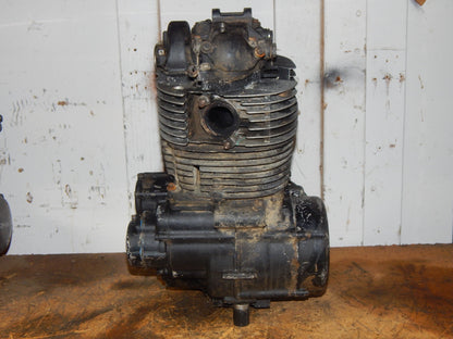 1976 YAMAHA TT500 ENGINE MOTOR 583-001107 CYLINDER CRANKCASE TRANSMISSION HEAD - MotoRaider