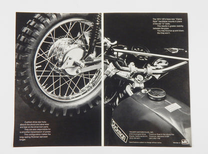 1974 RICKMAN 125 SIX DAYS ENDURO (RS125D) MOTOCROSS (R125MX) DEALER SPEC SHEET - MotoRaider