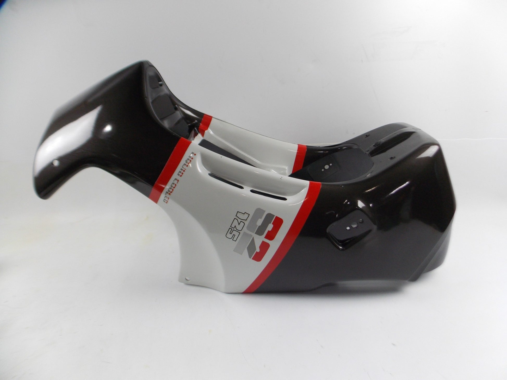 NOS OEM CAGIVA 1986 ALETTA ORO S2 125 WHITE/BLACK FRONT FAIRING COWLIN 800052303 - MotoRaider