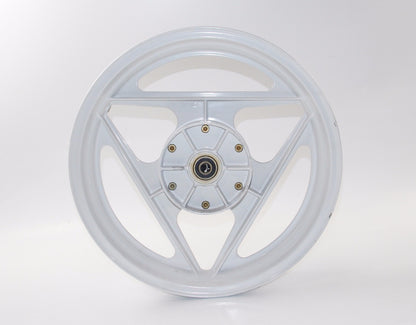OEM CAGIVA 87-92 FRECCIA 17"x3.00 ALLOY DELTA SPOKE WHITE RIM GRIMECA 80B053669 - MotoRaider