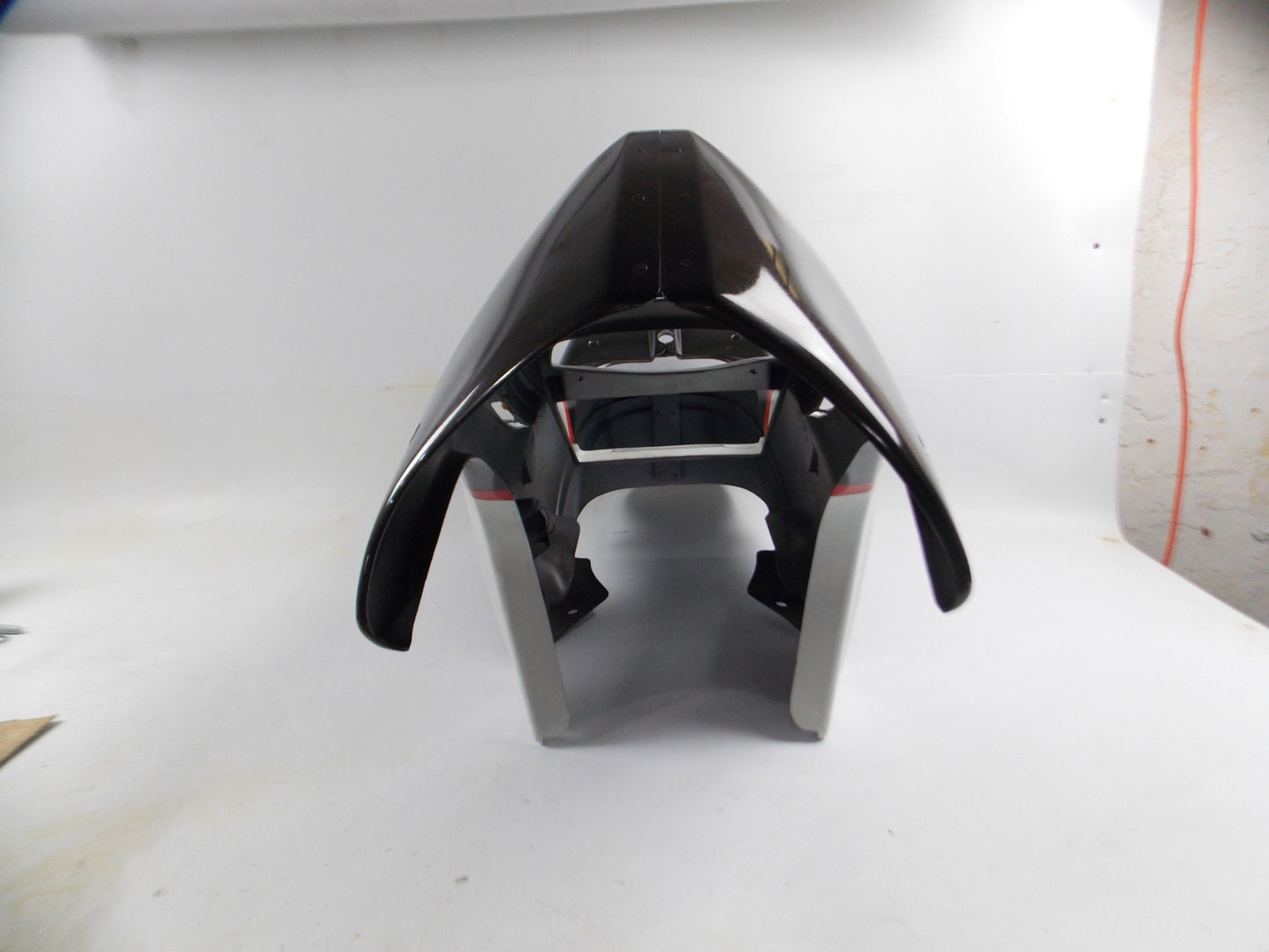 NOS OEM CAGIVA 1986 ALETTA ORO S2 125 WHITE/BLACK FRONT FAIRING COWLIN 800052303 - MotoRaider