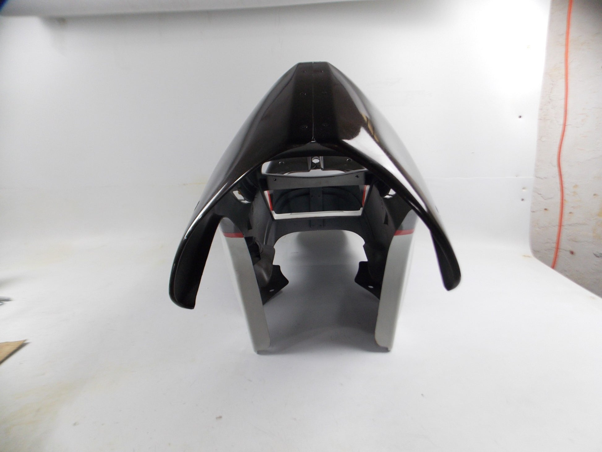 NOS OEM CAGIVA 1986 ALETTA ORO S2 125 WHITE/BLACK FRONT FAIRING COWLIN 800052303 - MotoRaider