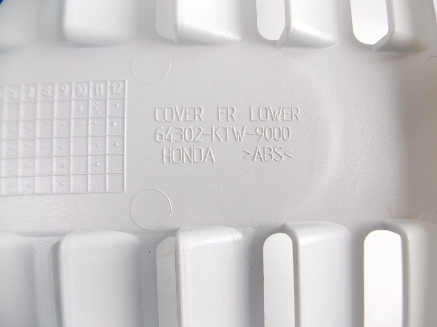 OEM HONDA 2007-2008 SH300 PEARL WHITE - COVER FRONT LOWER FAIRING 64302-KTW-9000 - MotoRaider