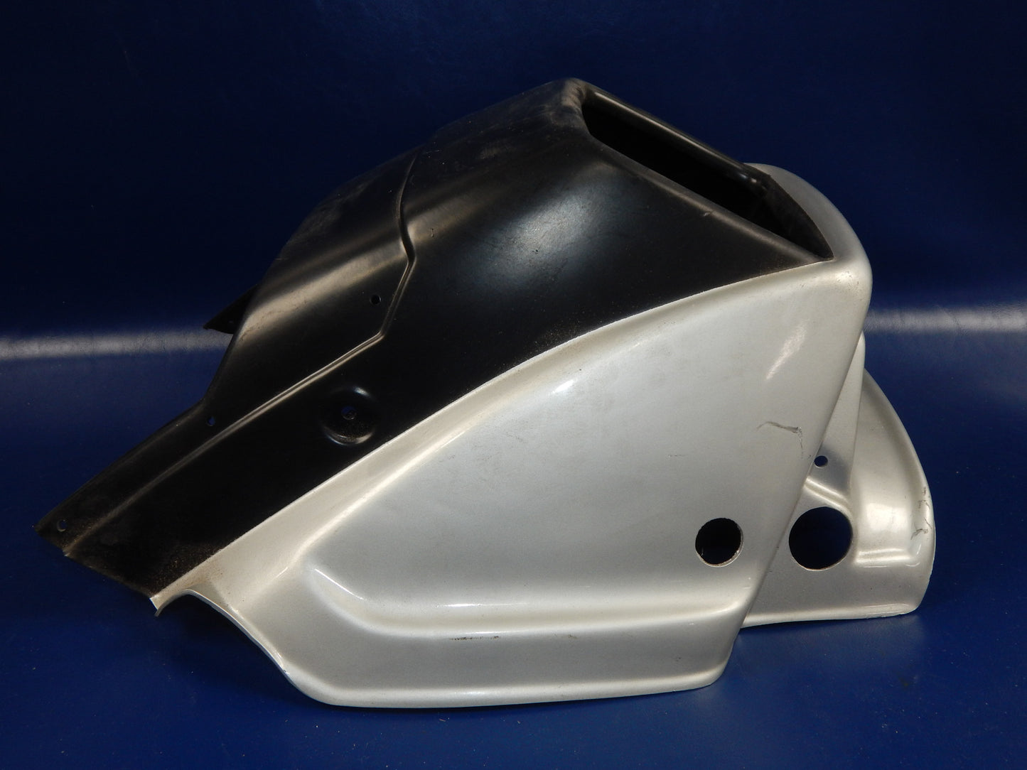 1980's MOTORCYCLE UPPER FAIRING COWLING SILVER BLACK CAGIVA SUZUKI MORINI YAMAHA - MotoRaider