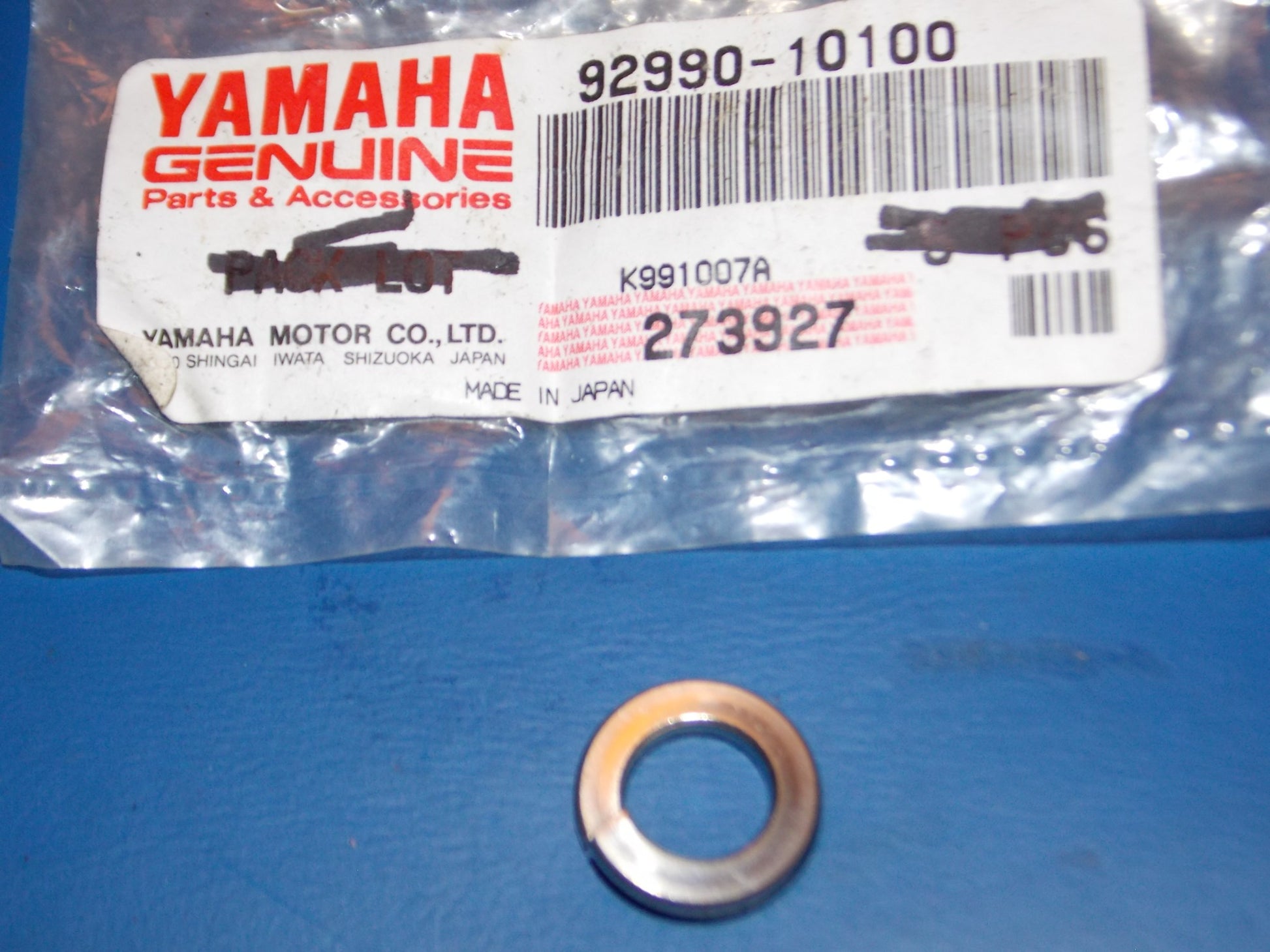 NOS YAMAHA 1968-2007 YZ80/100/125/360 YFM200 YT125  SPRING WASHER  92990-10100 - MotoRaider