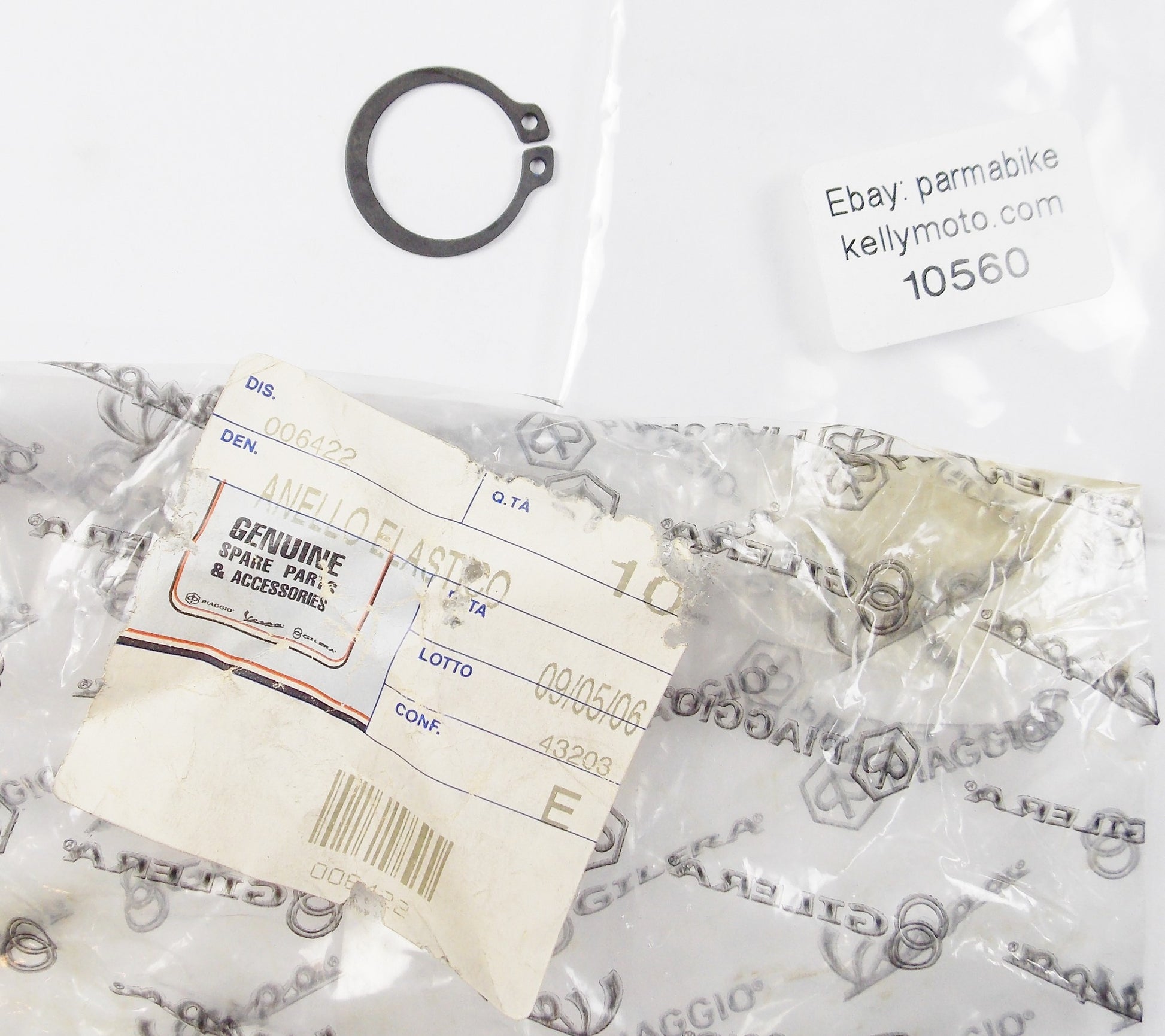 PIAGGIO HEXAGON SFERA RST50-80-125 ZIP 125-SP MP3 125/250 ELASTIC RING 006422 - MotoRaider