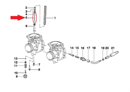 NOS OEM BMW 97-2000 F 650/ST MIXTURE CONTROL NOZZLE NEEDLE # 13112343397 - MotoRaider