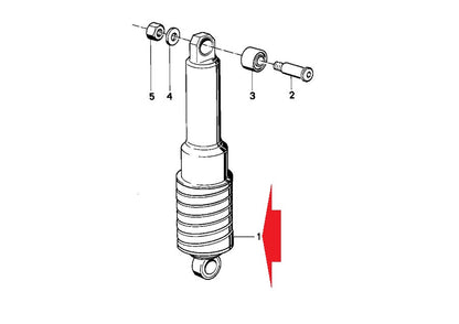 OEM BMW 85-96 R100RS/RT/65/80 SELF-LEVELLING SUSPENSION # 33531452351 - MotoRaider
