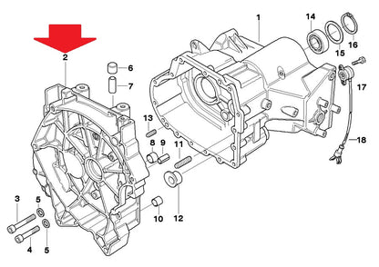 NOS OEM BMW 92-07 R1100GS/RS/850R SILVER CLEAN BEARING HOUSING COVER 23002325220 - MotoRaider