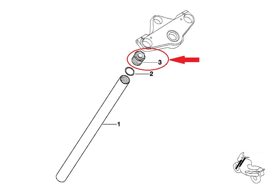NOS OEM BMW 96-2001 K 1200 RS FORK CAP BLIND PLUG # 31422312726 - MotoRaider