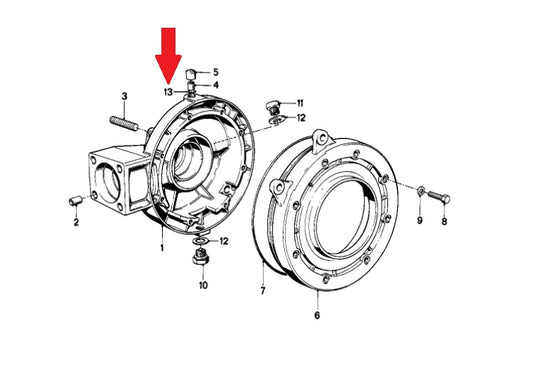 NOS OEM BMW 84-09 K100/LT/RS/1100LT/1200GT R100R/1100R/850R O-RING # 33111454606 - MotoRaider