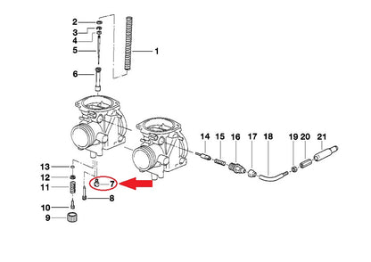 NOS OEM BMW 97-2000 F 650 F 650 ST MIXTURE CONTROL MAIN JET R-135 # 13112343396 - MotoRaider