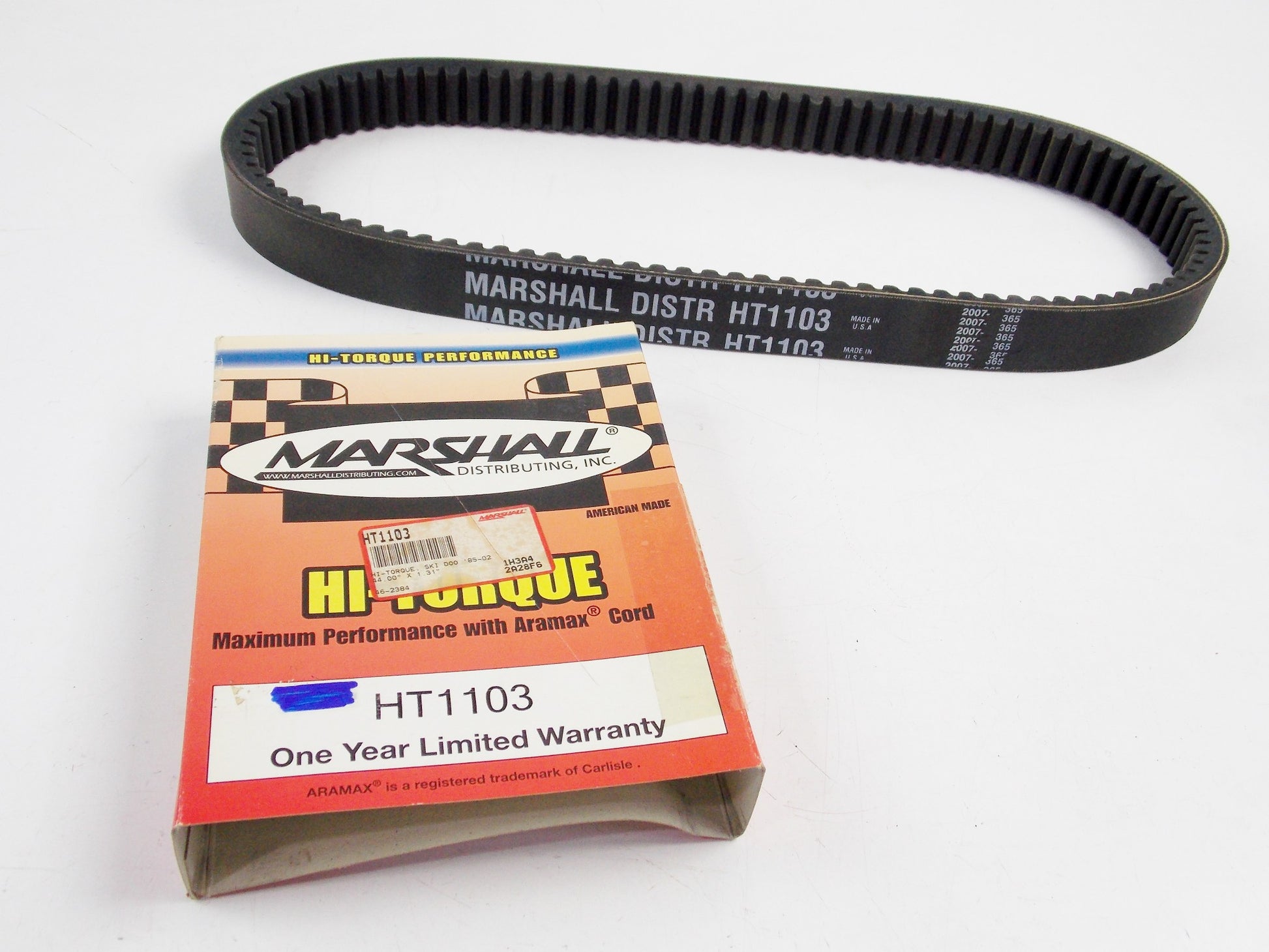 NOS MARSHALL 1982 Moto-Ski Futura 300 HI-TORQUE PERFORMANCE BELT HT1103 - MotoRaider