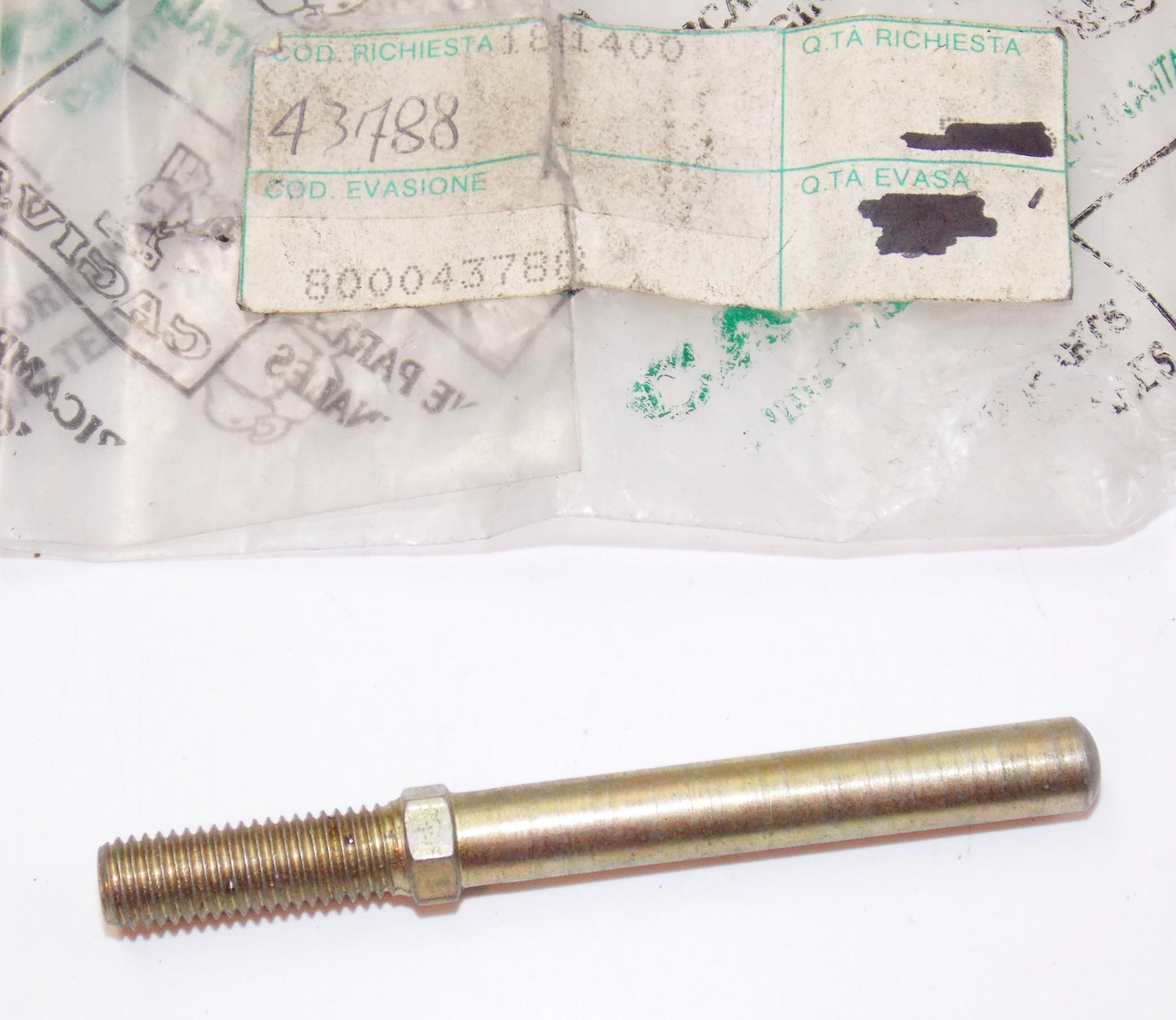 NOS OEM CAGIVA BRAKE MASTER CONTROL ROD PIN STUD 800043788 - MotoRaider