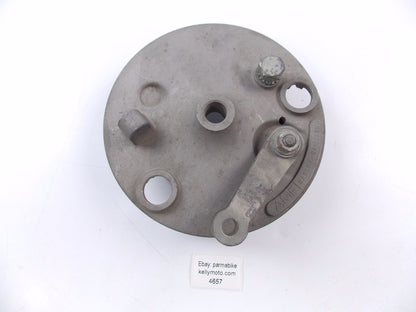 OEM HARLEY 1976 SS 125 FRONT WHEEL BRAKE PLATE CARRIER+LEVER ACTUATOR 800018340 - MotoRaider