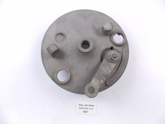 OEM HARLEY 1976 SS 125 FRONT WHEEL BRAKE PLATE CARRIER+LEVER ACTUATOR 800018340 - MotoRaider