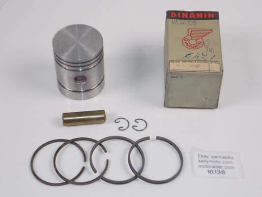 NOS DINAMIN MOTORCYCLES PISTON 47.1 MM + RINGS + PIN + CIRCLIPS MV 83 CPL SET - MotoRaider