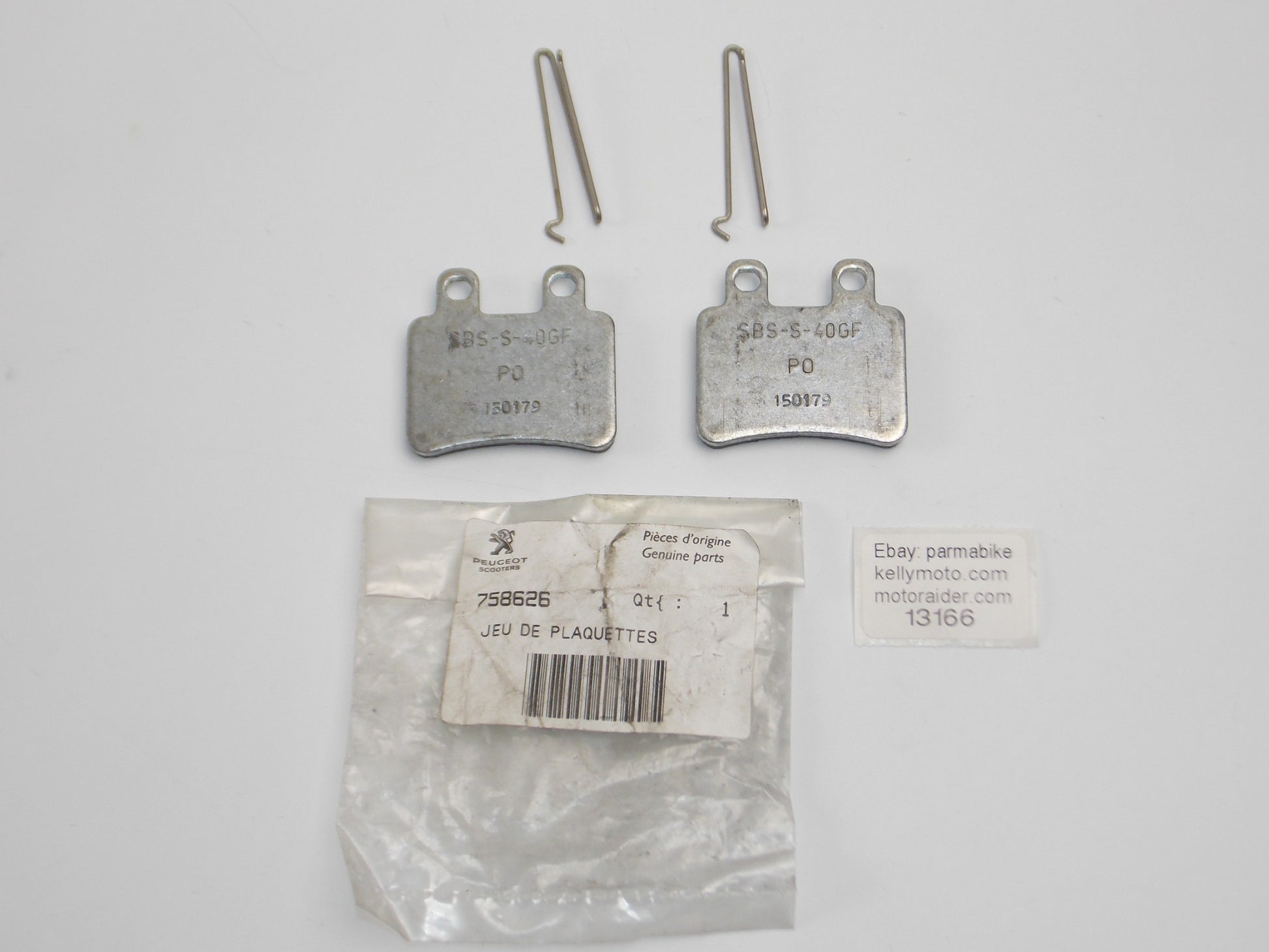 NOS OEM PEUGEOT JET FORCE 125 SCOOTER BRAKE PAD SET 758626 - MotoRaider