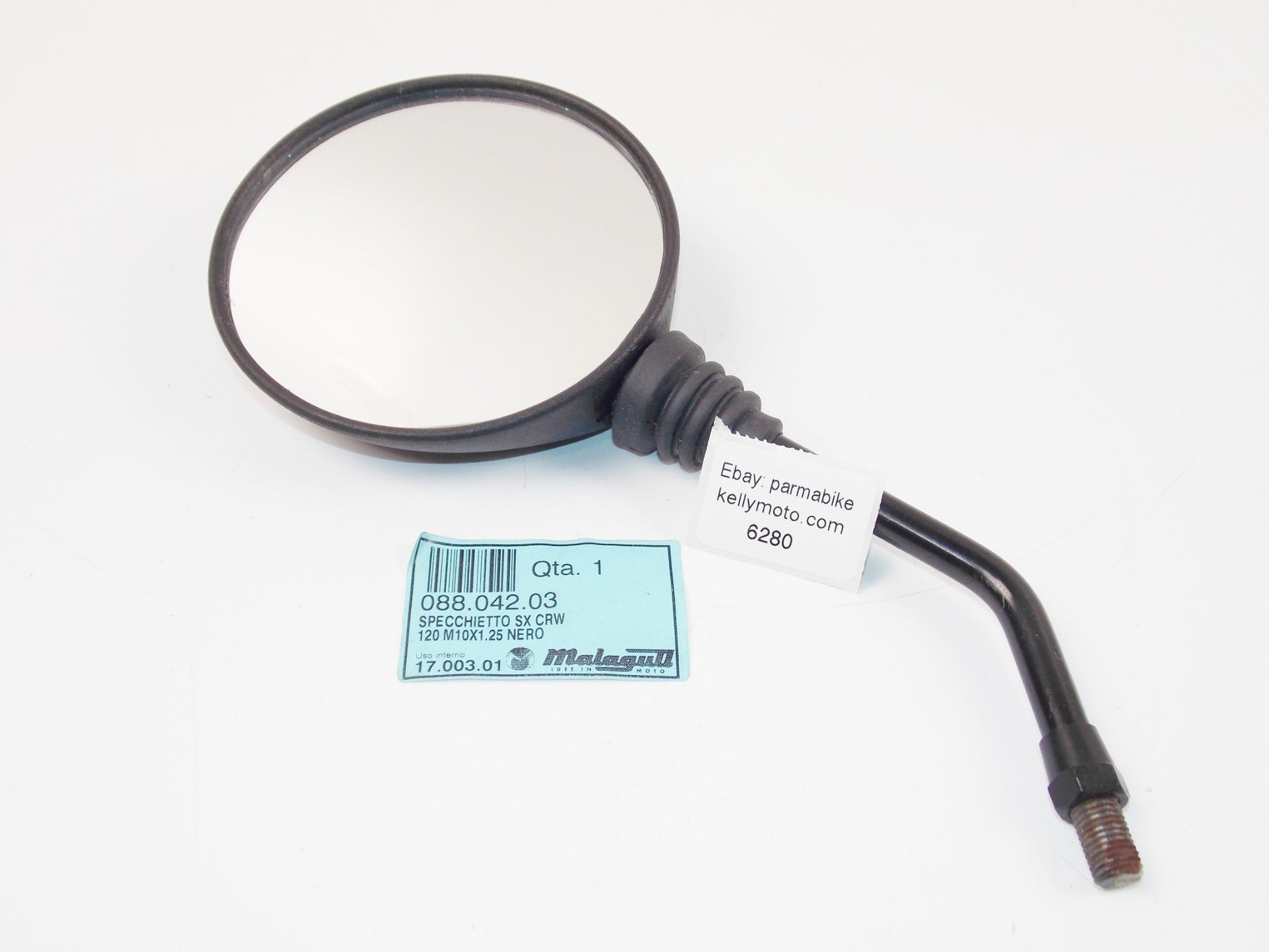 NOS OEM MALAGUTI ENDURO X3M 125/XSM50 MOTARD LEFT REAR VIEW MIRROR 088.042.03 - MotoRaider