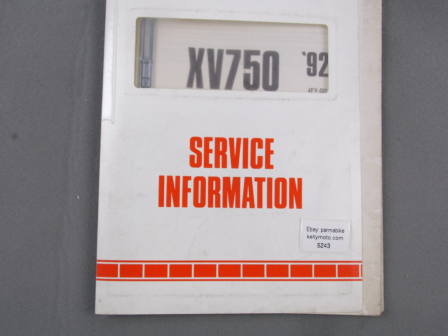 YAMAHA 1992 XV750 SERVICE INFORMATION MANUAL BOOK ITALIAN 4FY-SI1 - MotoRaider