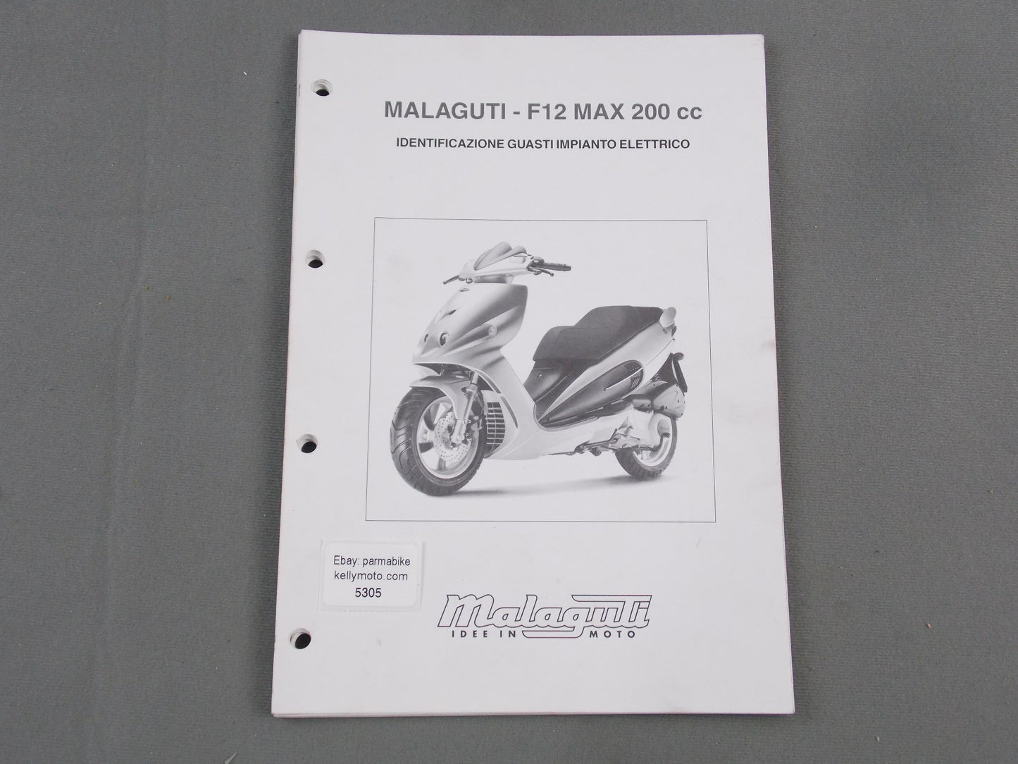 MALAGUTI F12 MAX 200 CC ELECTRICAL SYSTEM TROUBLE SHOOTING WORKSHOP MANUAL BOOK - MotoRaider