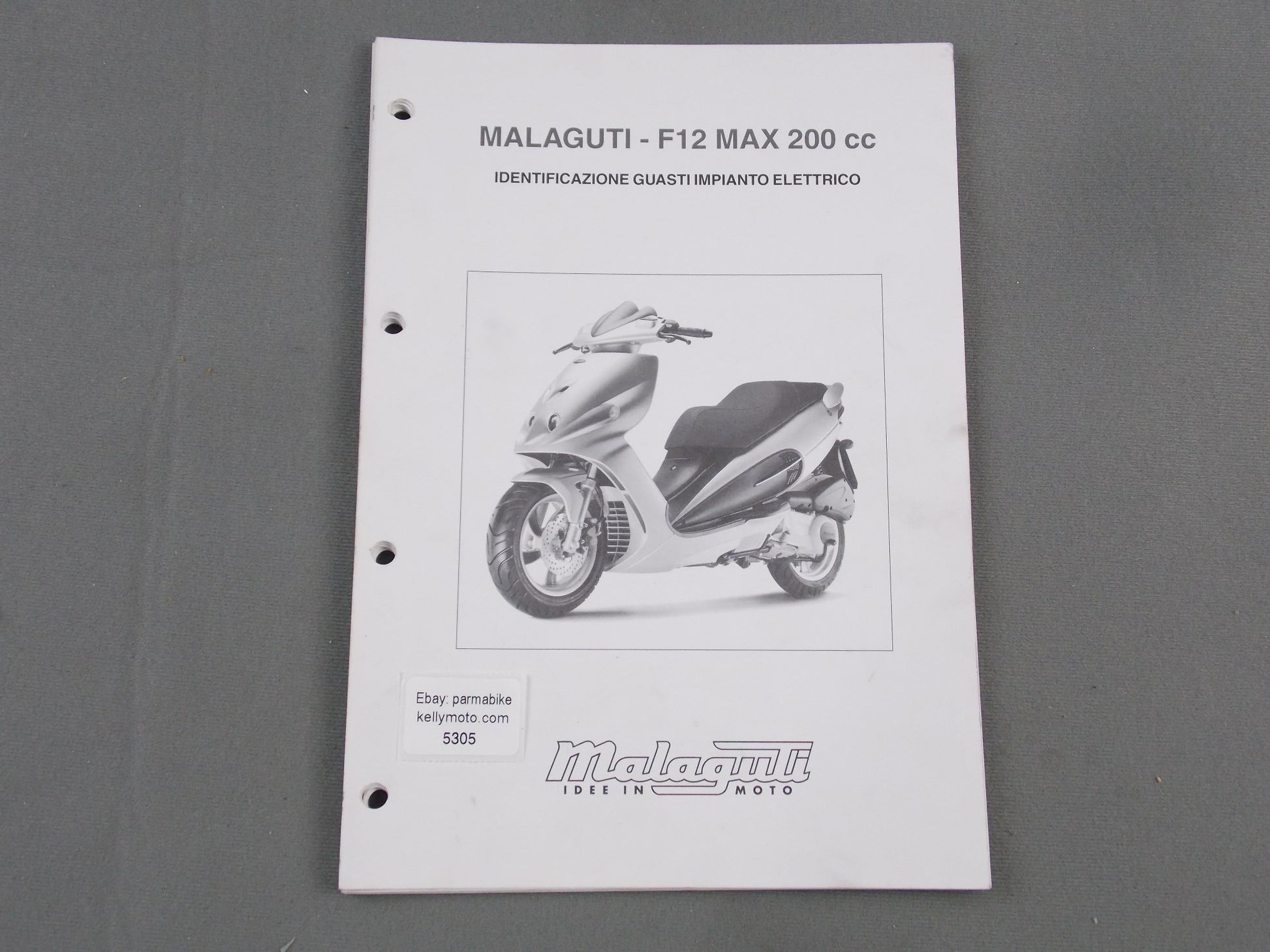 MALAGUTI F12 MAX 200 CC ELECTRICAL SYSTEM TROUBLE SHOOTING WORKSHOP MANUAL BOOK - MotoRaider