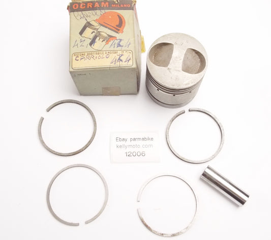 NOS DINAMIN PISTON + RINGS + PIN D. 47.4 mm CAPRIOLO AEROMERE MOTOR - MotoRaider