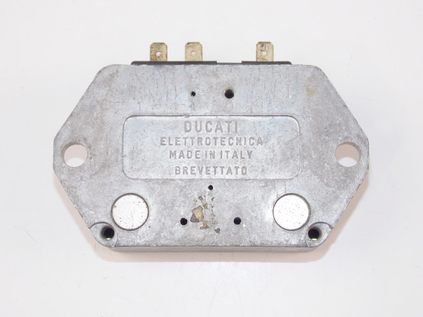 OEM DUCATI VOLTAGE REGULATOR 6 Volt ELETTROTECNICA BREVETTATO - MotoRaider