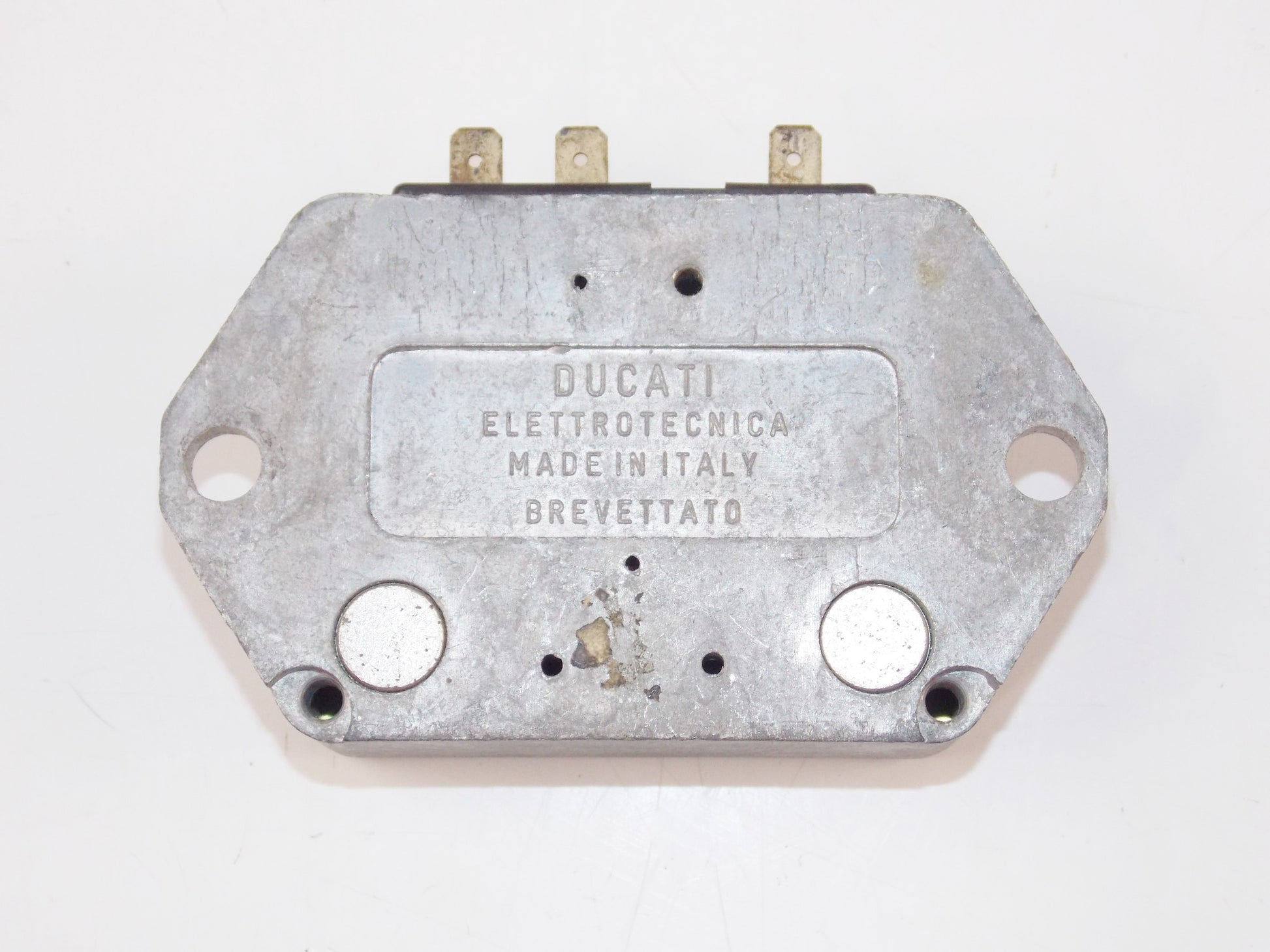 OEM DUCATI VOLTAGE REGULATOR 6 Volt ELETTROTECNICA BREVETTATO - MotoRaider