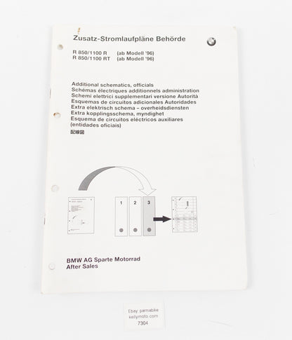 BMW 1996 R 850/1100 R-RT POLICE ADDITIONAL ELECTRIC DIAGRAM MANUAL 01999799675 - MotoRaider