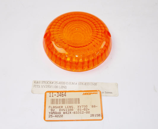 K&S FLASHER LENS YAMAHA XV750 XVS1100 25-4020 | 11-3464 | OE # 42X-83312-00 - MotoRaider
