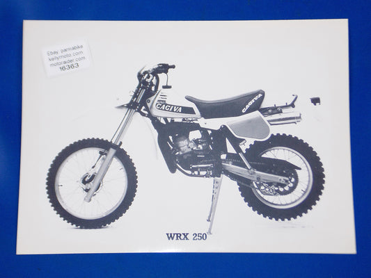 1980's CAGIVA WRX 250 2 STROKE ORIGINAL VINTAGE DEALER PHOTO BROCHURE 11"x8" - MotoRaider