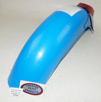 PRESTON PETTY MUD GUAR REAR FENDER BLUE+TAIL STOP LIGHT VINTAGE ENDURO - MotoRaider