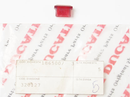 NOS OEM 1992 MORINI 350 501 EXCALIBUR DASHBOARD RED LAMP LENS REFLECTOR 320127 - MotoRaider