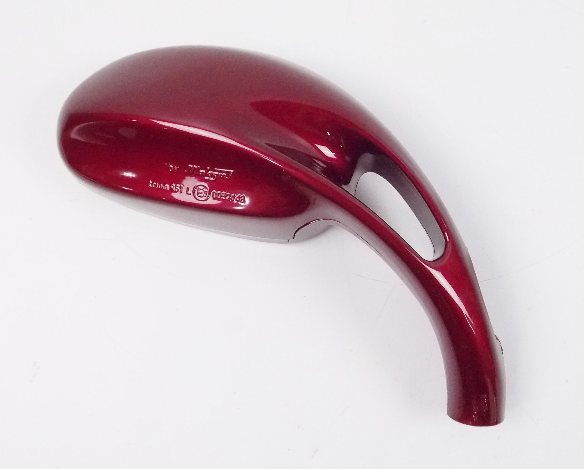 NOS OEM MALAGUTI PHANTOM RH REAR VIEW MIRROR DARK RED BURGUNDY 088.019.91 - MotoRaider