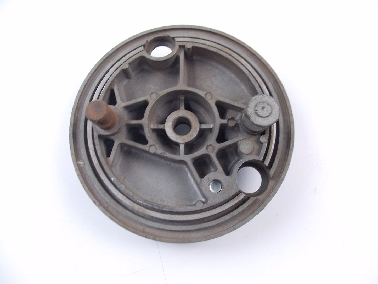 OEM HARLEY 1976 SS 125 FRONT WHEEL BRAKE PLATE CARRIER+LEVER ACTUATOR 800018340 - MotoRaider