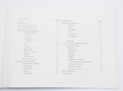 OEM AEON OWNER USER MANUAL BOOK ATV ATV-50 ATV-100 QUAD FOUR WHEELER - MotoRaider