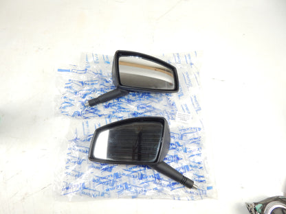 VICMA RH LH ADJUSTABLE MIRROR 7"x4.25" THREAD D=10mm SCOOTER MOTORCYCLE ITALY - MotoRaider