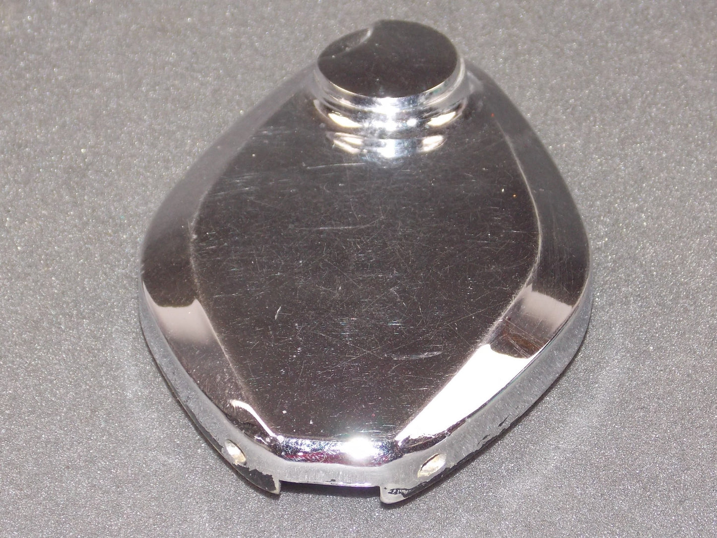 1970's KAWASAKI KZ 500 FUEL GAS PETROL RESERVOIR TANK CAP LID CHROME - MotoRaider