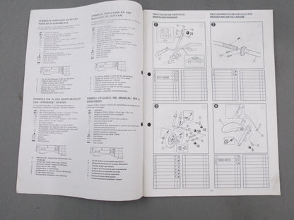 YAMAHA 1992  XJ600S ASSEMBLY MANUAL ITALIAN GERMAN FRENCH SPANISH 4EB-28107-W0 - MotoRaider