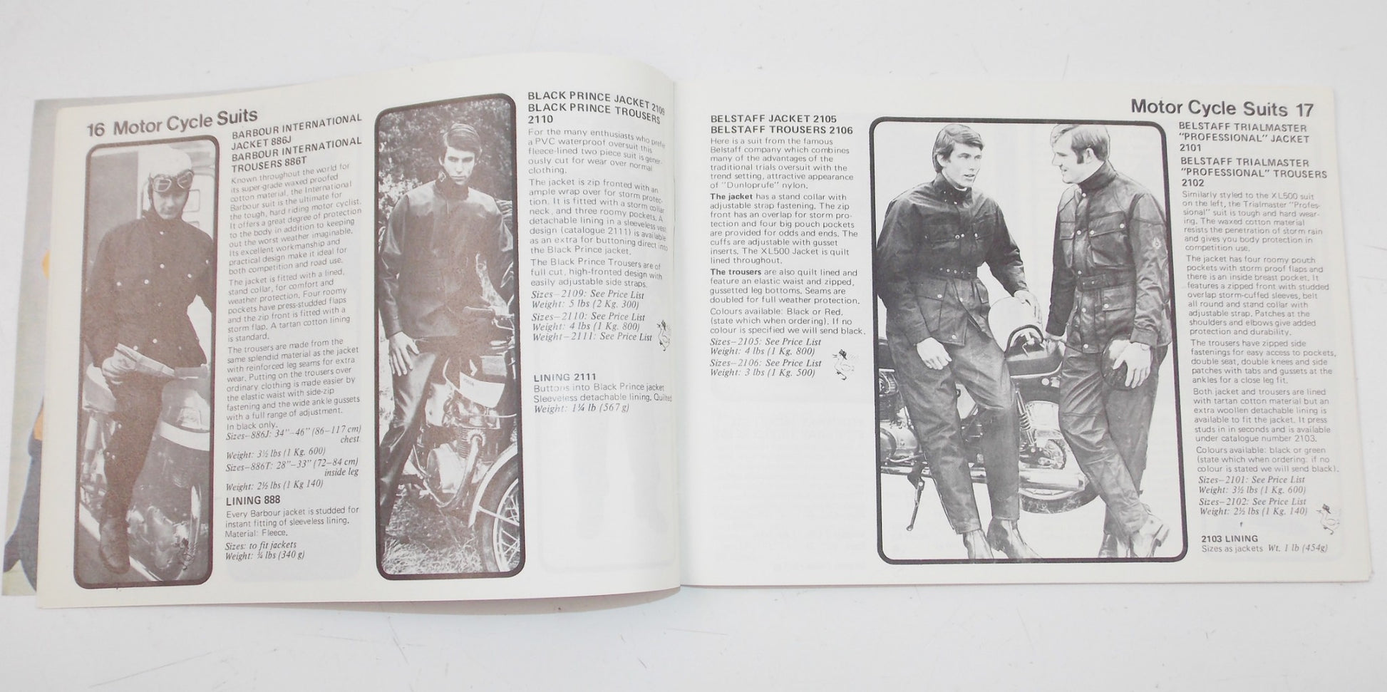 1972 THE WORLD LEWIS LEATHERS CATALOG 1972 50TH EDITION BSA TRIUMPH NORTON CAFE - MotoRaider