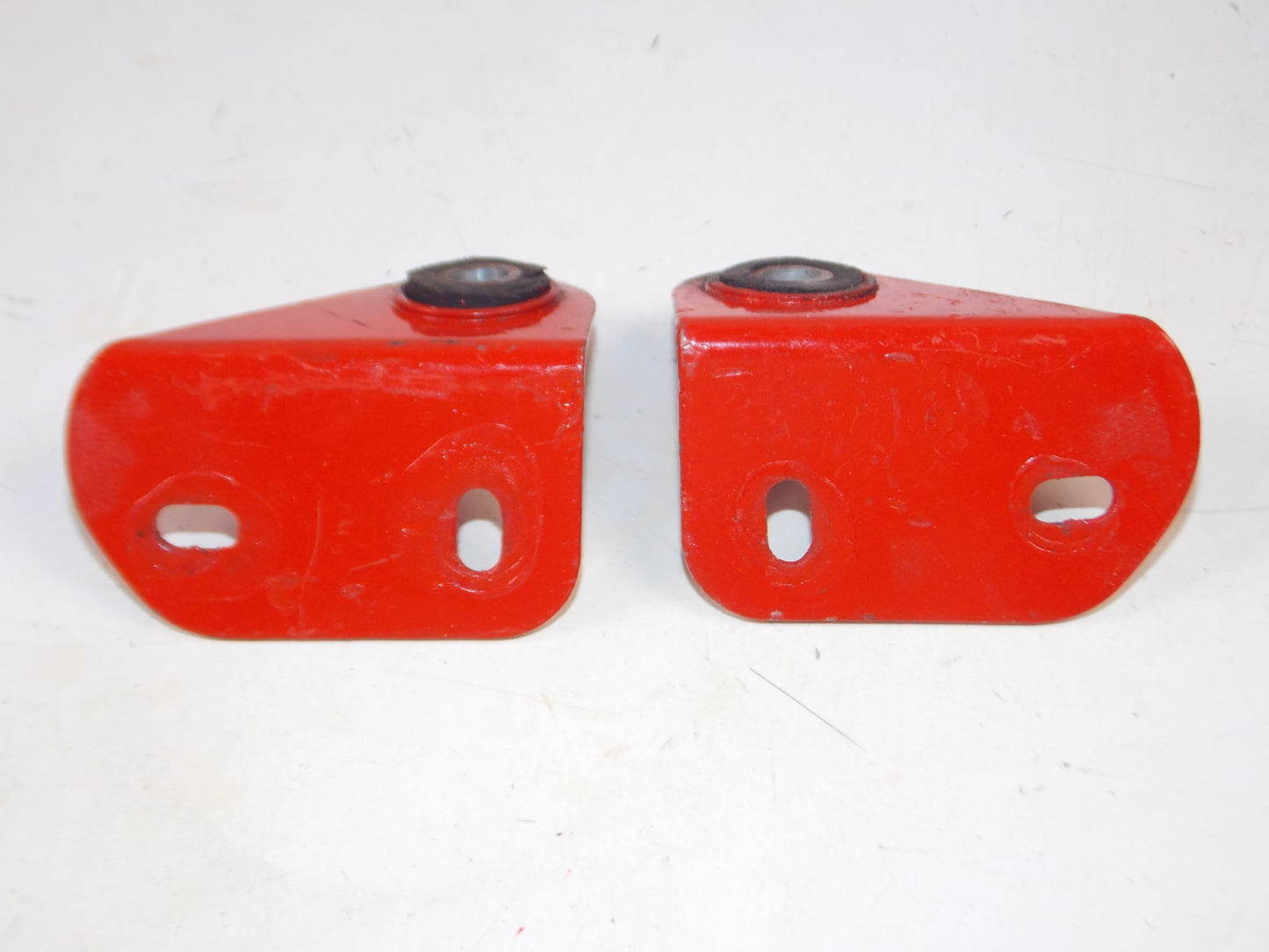 1980 BETA CR 250 500 FUEL GAS TANK MOUNT BRACKETS RED VINTAGE MOTOCROSS ENDURO - MotoRaider