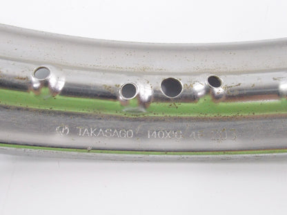 TAKASAGO CHROME STEEL WHEEL RIM 36 SPOKES 140x16 4F 203 YAMAHA YZ80 36 SPOKES - MotoRaider