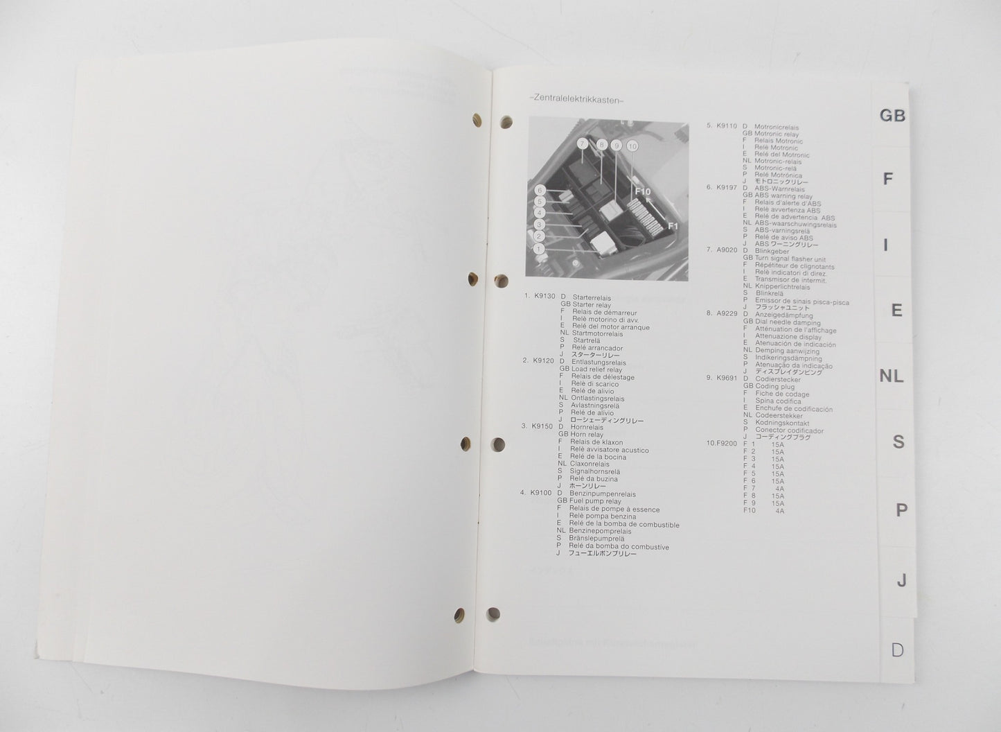 BMW 1996 R 850/1100 R-RT POLICE ADDITIONAL ELECTRIC DIAGRAM MANUAL 01999799675 - MotoRaider